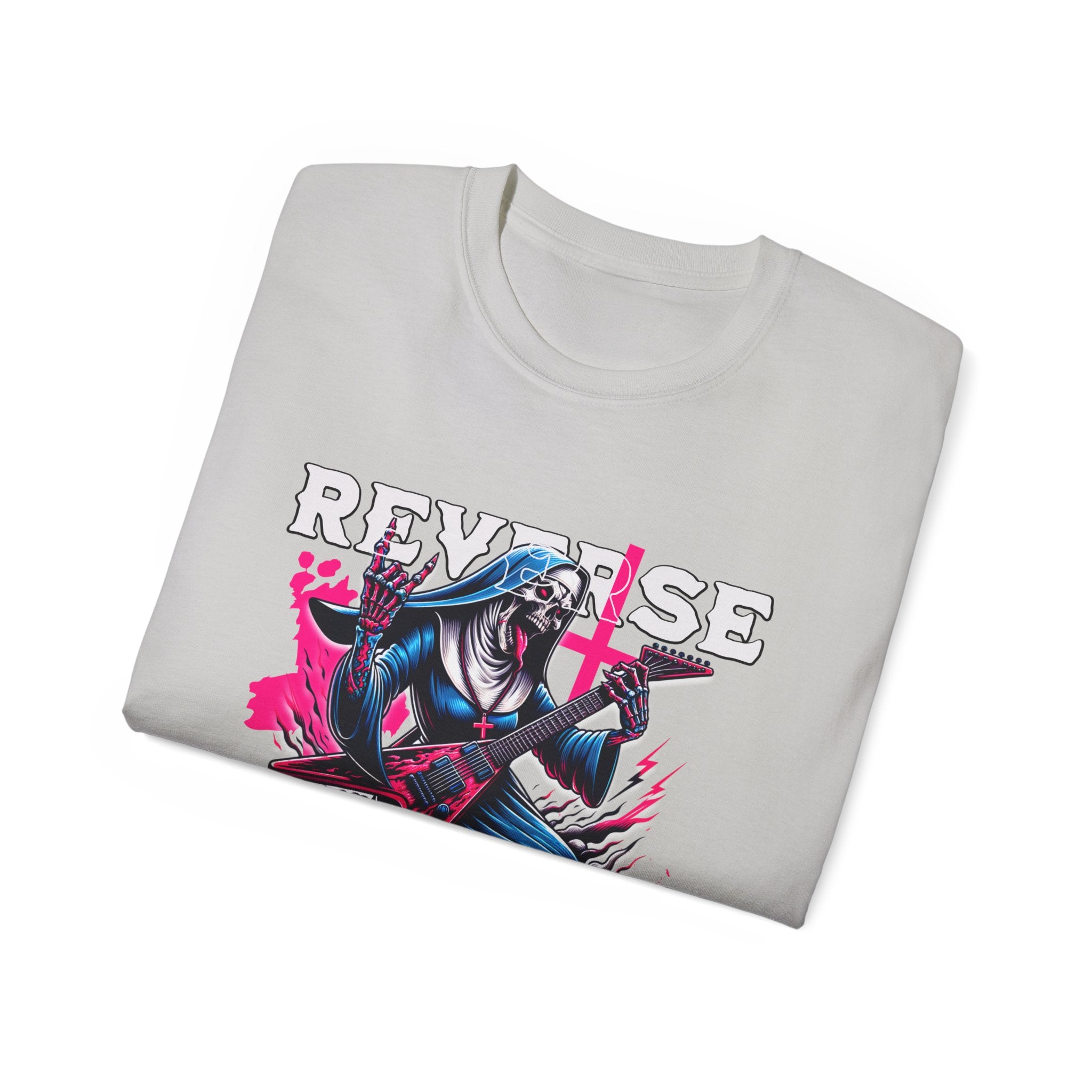 Reverse Exorcism - Unisex Cotton Tee (Front) - Damned Threads